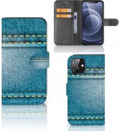 Wallet Book Case iPhone 12 | 12 Pro (6.1") Telefoon Hoesje Jeans