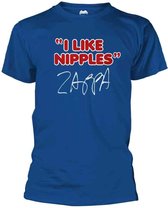 Frank Zappa Heren Tshirt -L- Nipples Blauw