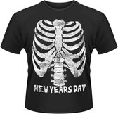 New Years Day Heren Tshirt -M- Ribcage Zwart