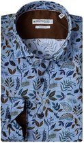 Giordano Lange mouw Overhemd - 207834 Bleu (Maat: L)