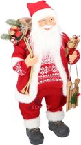 Christmas Gifts Kerstfiguur Santa 61 Cm Textiel Rood/wit