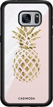 Samsung S7 hoesje - Ananas | Samsung Galaxy S7 case | Hardcase backcover zwart