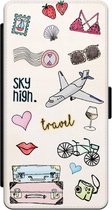 Samsung S9 bookcase leer hoesje - Let's travel