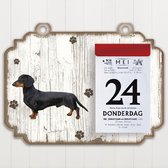 Scheurkalender 2023 Hond: Kortharige Teckel Zwart