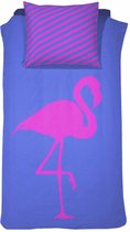 Hoogwaardige Percaline Katoen Eenpersoons Dekbedovertrek Flamingo | 140x200/220 | Fijner Geweven | Topkwaliteit