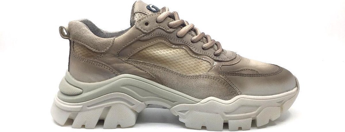 Bronx Tayke-Over Dames Sneakers - Taupe - 38 | bol.com