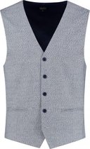 GENTS | Gilet Heren | Polyester |  slubgaren blauw Maat M