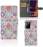 Book Case met foto Geschikt voor Samsung Galaxy Note20 Ultra GSM Hoesje Tiles Color