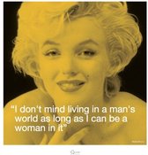 Marilyn Monroe Quote Man's World Poster 40x40cm