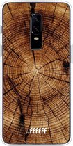 OnePlus 6 Hoesje Transparant TPU Case - Tree Rings #ffffff