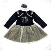 Disney Minnie Mouse jurk feestjurk zwart/goud maat 92/98 (36 maanden - 94 cm)