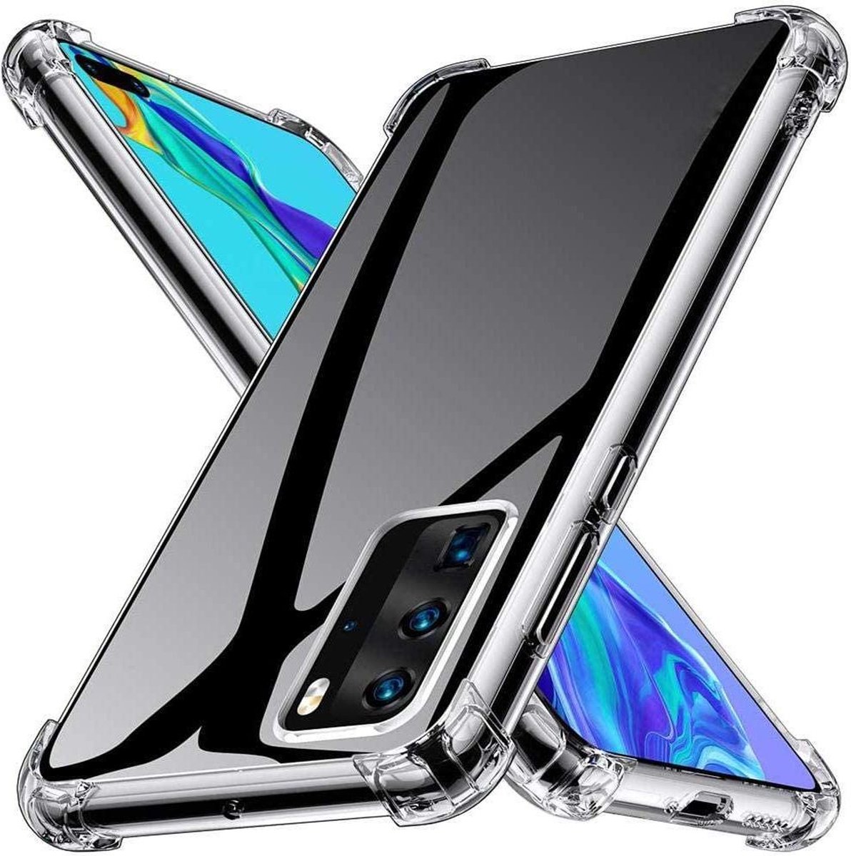 Anti-shock silicone Shockproof hoesje transparant Geschikt voor: Huawei P40 Pro