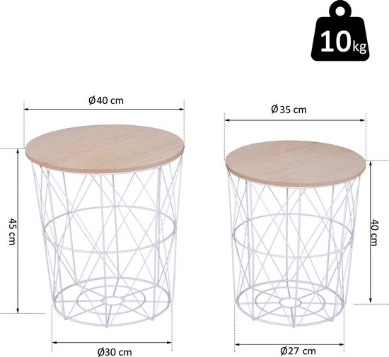 HOMCOM Vierkante salontafel 68 x 68 x 39 cm - gehard glas & stalen