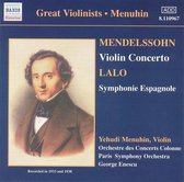 Yehudi Menuhin, Orchestre Des Concerts Colonne, Paris Sympony Orchestra, George Enescu - Mendelssohn: Violin Concerto/Lalo: Symphonie Espagnole (CD)