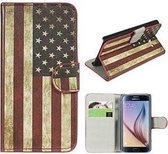 Samsung S6 Hoesje Wallet Case USA Print