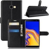 Samsung J4 Plus Hoesje Wallet Case Zwart