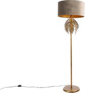 QAZQA botanica - Landelijke Vloerlamp | Staande Lamp met kap - 1 lichts - H 165 cm - Taupe - Woonkamer | Slaapkamer