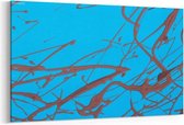 Schilderij - Blue abstract art — 100x70 cm
