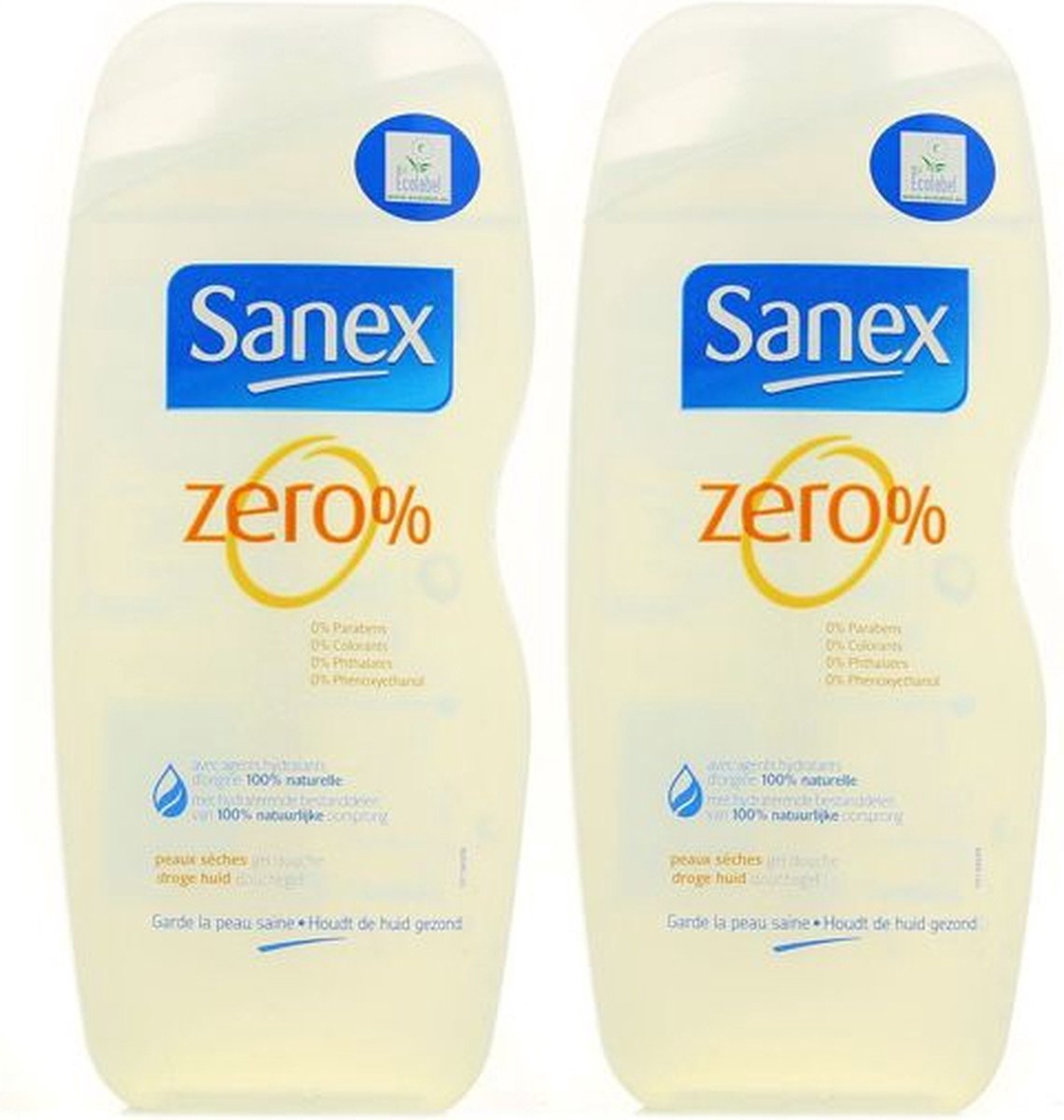 Sanex Zero Douchegel droge huid Duoverpkking 2 x 500 ml