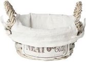 MAND RIET ROND GRIJS-WIT SMALL HANDVATEND18XH14CM