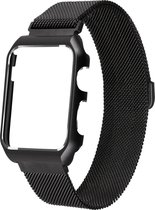 Merkloos Milanees bandje - geschikt voor Apple Watch Series 1/2/3 (42mm) - Zwart