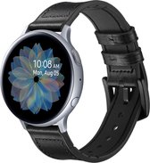 Samsung Galaxy Watch bandje 40mm - Samsung Galaxy Watch Active 2 42mm / 44mm - iMoshion Echt Lederen Smartwatch bandje - Zwart