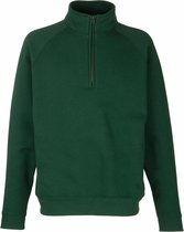 Fruit Of The Loom Heren Premium 70/30 Ritssluiting Neck Sweatshirt (Bottle Groen)