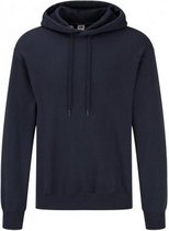 Fruit of the Loom Volwassenen Unisex Hoodie Zonder Zak (Donker Marine)