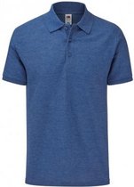 Fruit Of The Loom Heren Tailored Poly / Cotton Piqu poloshirt (Heather Royaal)