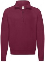 Fruit of the Loom Volwassenen Unisex klassiek sweatshirt met ritssluiting (Bordeaux)