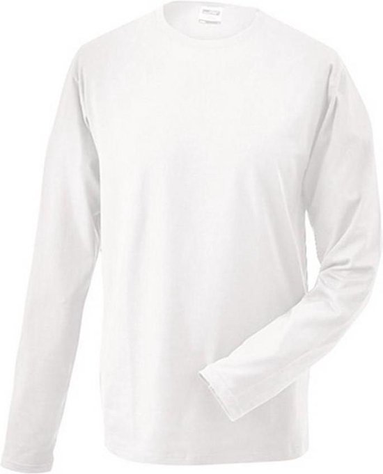 James and Nicholson - Unisex Lange Mouwen Elastisch T-Shirt