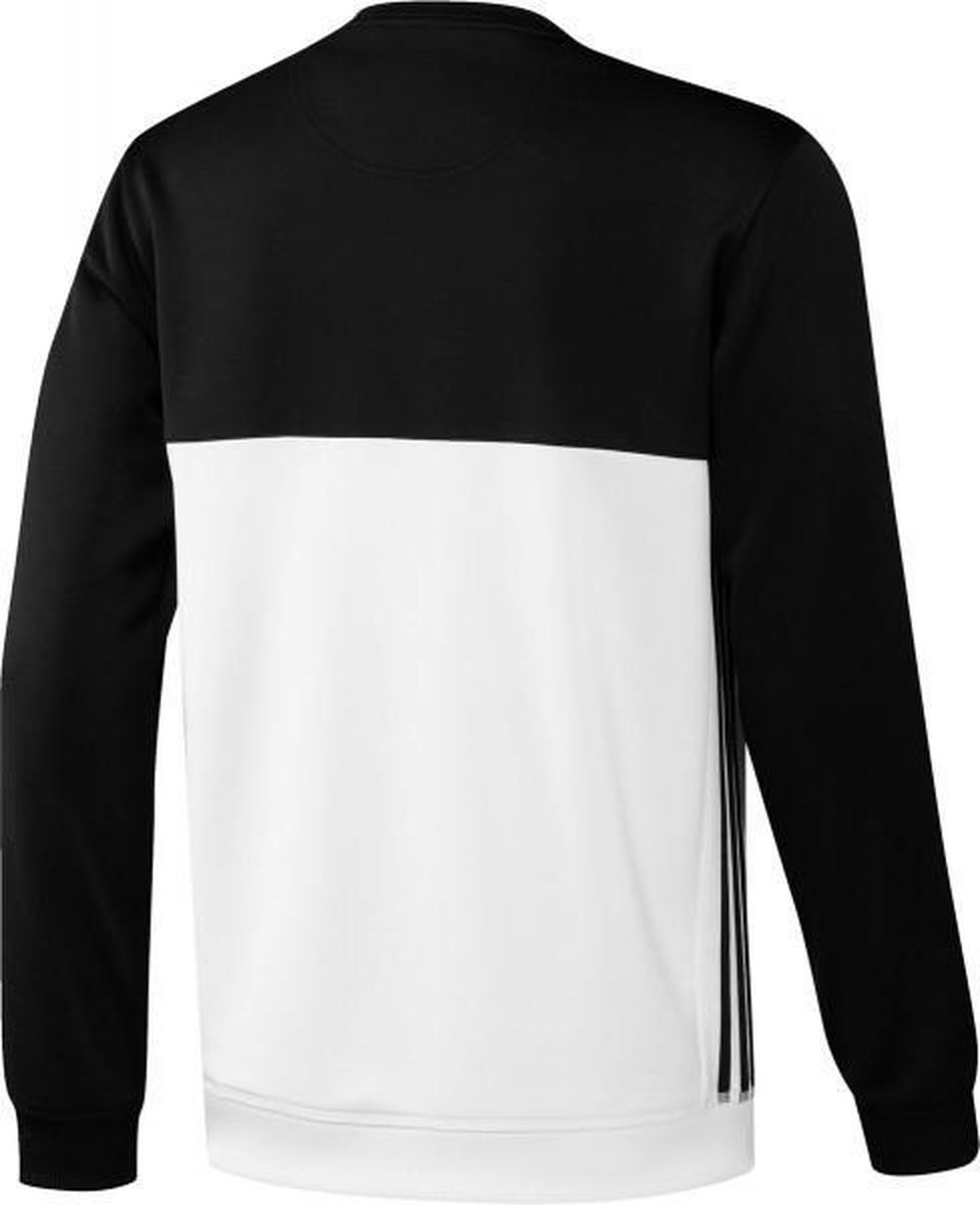 adidas T16 Crew Sweater Heren - Zwart / Wit - maat XS | bol.com
