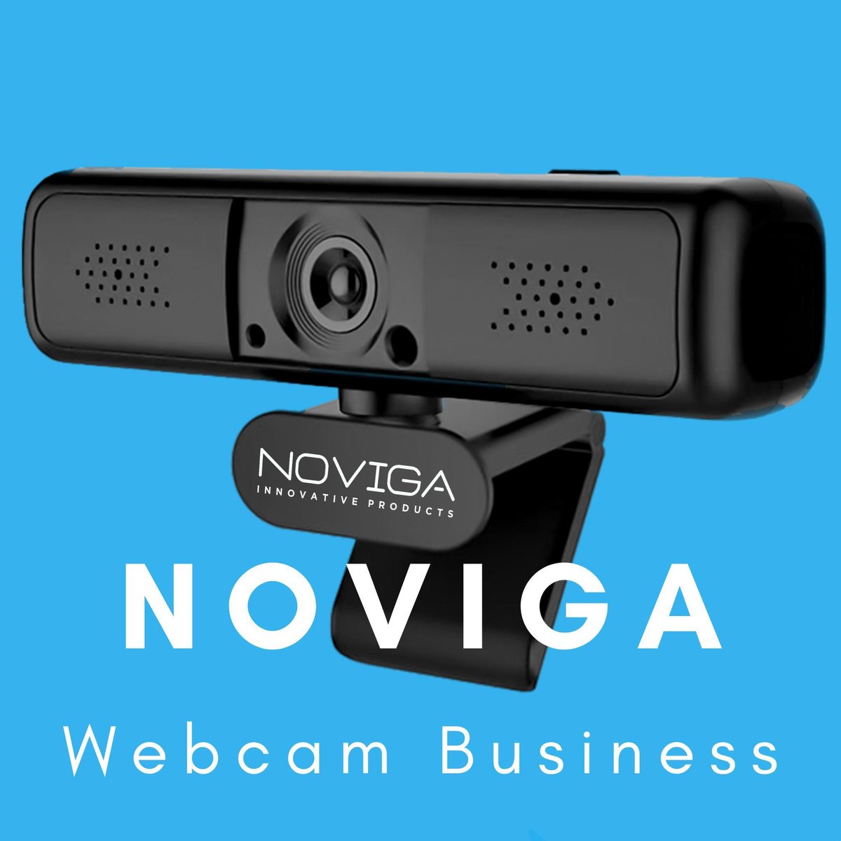 Webcam voor PC en Mac 4mp 2k met lens cover en uitmuntend geluid 4mp!- NOVIGA webcam Business