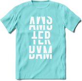 Amsterdam T-Shirt | Souvenirs Holland Kleding | Dames / Heren / Unisex Koningsdag shirt | Grappig Nederland Fiets Land Cadeau | - Licht Blauw - L