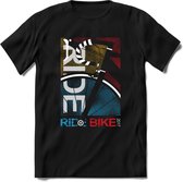 Ride A Bike T-Shirt | Souvenirs Holland Kleding | Dames / Heren / Unisex Koningsdag shirt | Grappig Nederland Fiets Land Cadeau | - Zwart - L