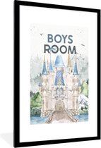 Fotolijst incl. Poster - Quotes - Boys room - Kinderen - Spreuken - Kids - Baby - Boys - 80x120 cm - Posterlijst