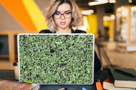 Sticker pour ordinateur portable - 17,3 pouces - Galets - Vert - Imprimé granit - 40x30cm - Autocollants pour ordinateur portable - Skin pour ordinateur portable - Housse