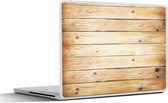 Laptop sticker - 12.3 inch - Brocante - Hout - Planken - 30x22cm - Laptopstickers - Laptop skin - Cover