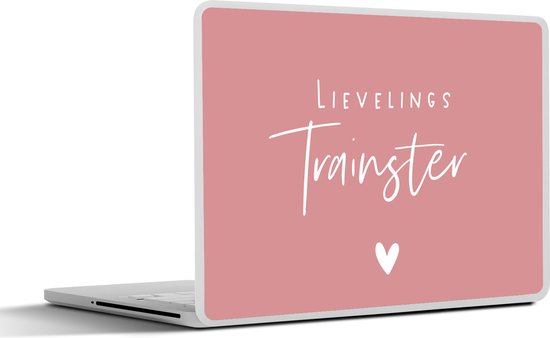 Foto: Laptop sticker 13 3 inch quote trainer hartje 31x22 5cm laptopstickers laptop skin cover