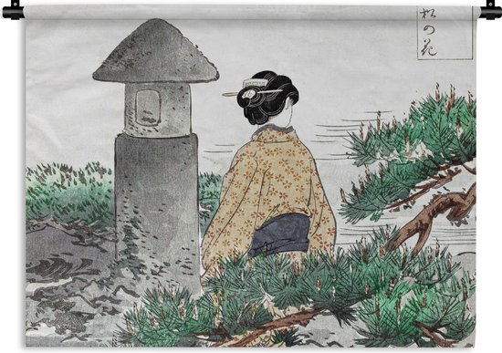 Tapisserie - Tapisserie - Kimono - Femme - Nature - Japon - 150x112,50 cm - Tapisserie