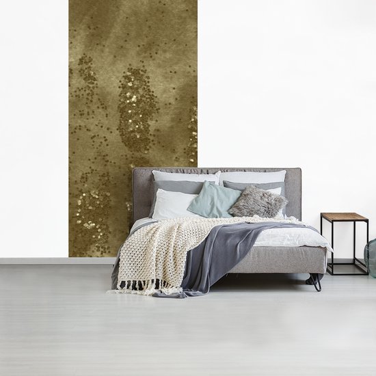 Papier Peint - Papier Papier peint photo Or - Glitter - Structure - Largeur 120 cm x Hauteur 240 cm