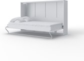 Maxima House - INVENTO 06 Elegance - Horizontaal Vouwbed - Logeerbed - Opklapbed - Bedkast - Hoogglans Wit - 200x90 cm