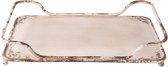 Clayre & Eef Decoratief Dienblad 44*32*8 cm Wit Ijzer Rechthoek Serveerschaal
