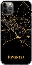 Geschikt voor iPhone 13 Pro Max hoesje - Deventer - Kaart - Goud - Siliconen Telefoonhoesje