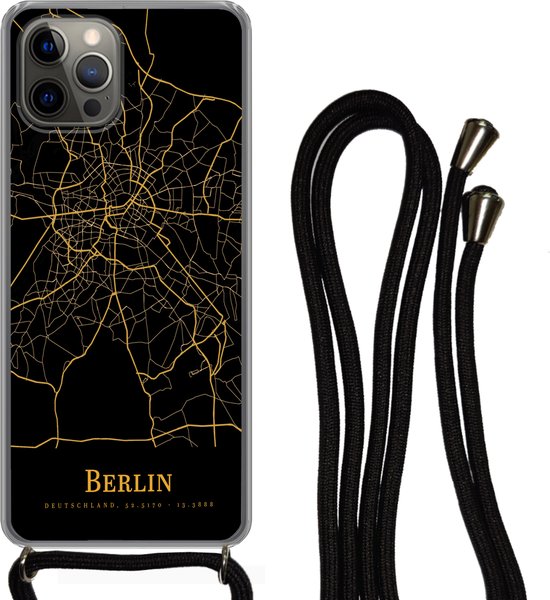 Next ACROSS BODY PHONE STRAP - Overige accessoires - black gold tone/zwart