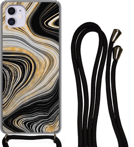 TBOC 2X Lanyard Koord Holder Strap Universele voor Telefoon Mobiele Phone [ Zwart] met Patch [Mat Zwart] Smartphone Cord Telefoonkoord Telefoonhouder Ketting Keycord Kaarthouder Grip Crossbody Nek