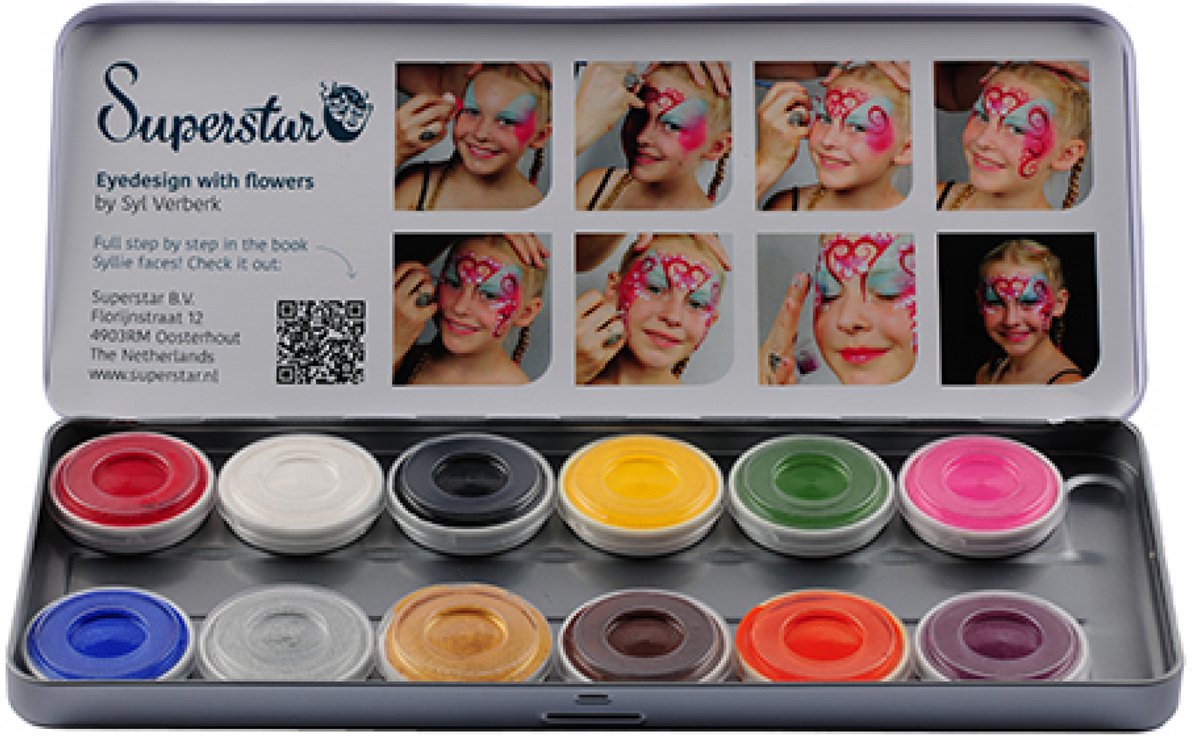 Superstar smink pallet aqua 12 kleuren
