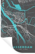 Stickers Stickers muraux - Alblasserdam - Plan de la ville - Carte - Plan d'étage - 60x90 cm - Feuille adhésive