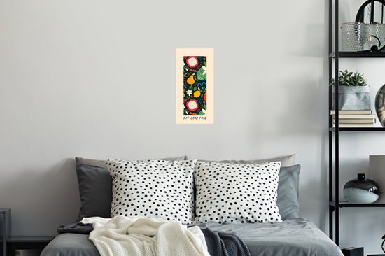 Stickers muraux - Film autocollant - Citations - Mangez bien - Nourriture - Dictons - 20x40 cm - Film adhésif - Stickers muraux muraux Chambre d'enfant - Papier peint autocollant - Papier peint autocollant - Film autocollant