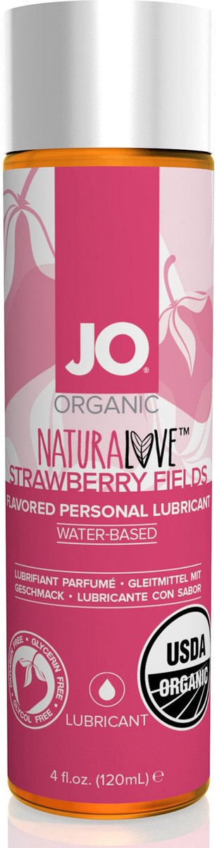 Goedkoopste System JO - Organic NaturaLove Glijmiddel Aardbei - 120 ml